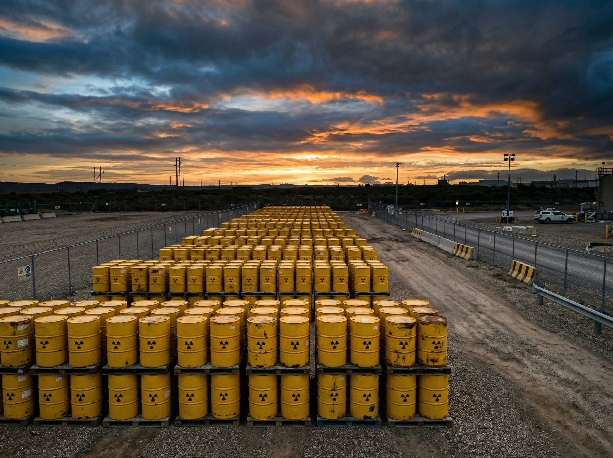 Barris com resíduo radioativo do acidente do Césio-137 de Goiânia — 1.469 tambores armazenados em Abadia de Goiás